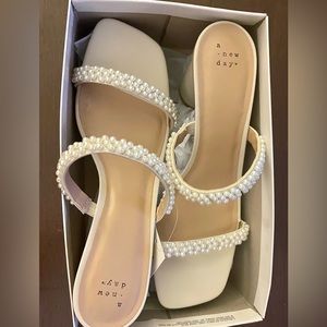 PEARL EMBELLISHED SANDALS